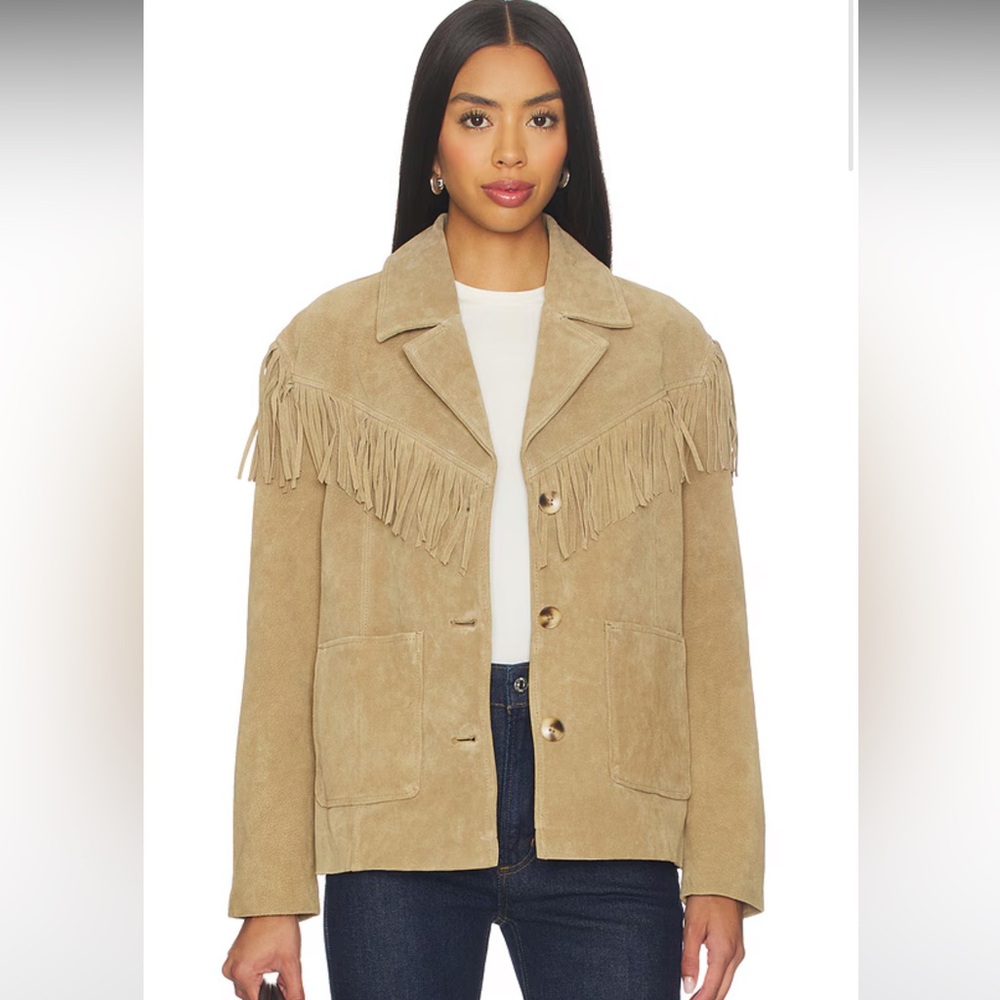 NEW SUEDE FRINGE JACKET BY BLANKNYC SIZE M
